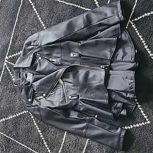 Akira Pleather Jacket - unique fan out in the back